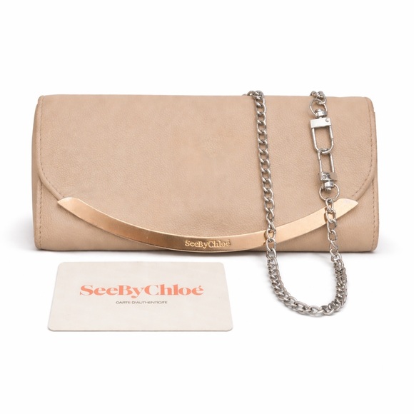 See By Chloe Handbags - See by Chloé Lizzie Beige Leather Bi-Color Continental Wallet W/ COA